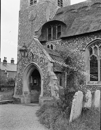 CHURCH PORCH  TOMBSTONES